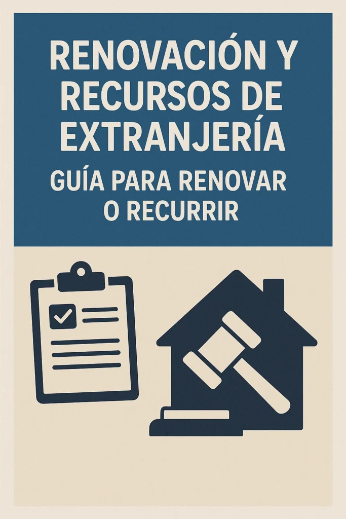 Renovación y Recursos de Extranjería: Guía para Renovar o Recurrir
